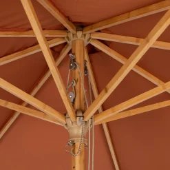 Parasol droit en bambou - brun rustrel D270cm