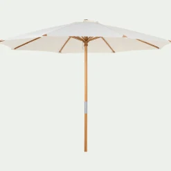 Parasol droit en bambou D270cm - blanc écru