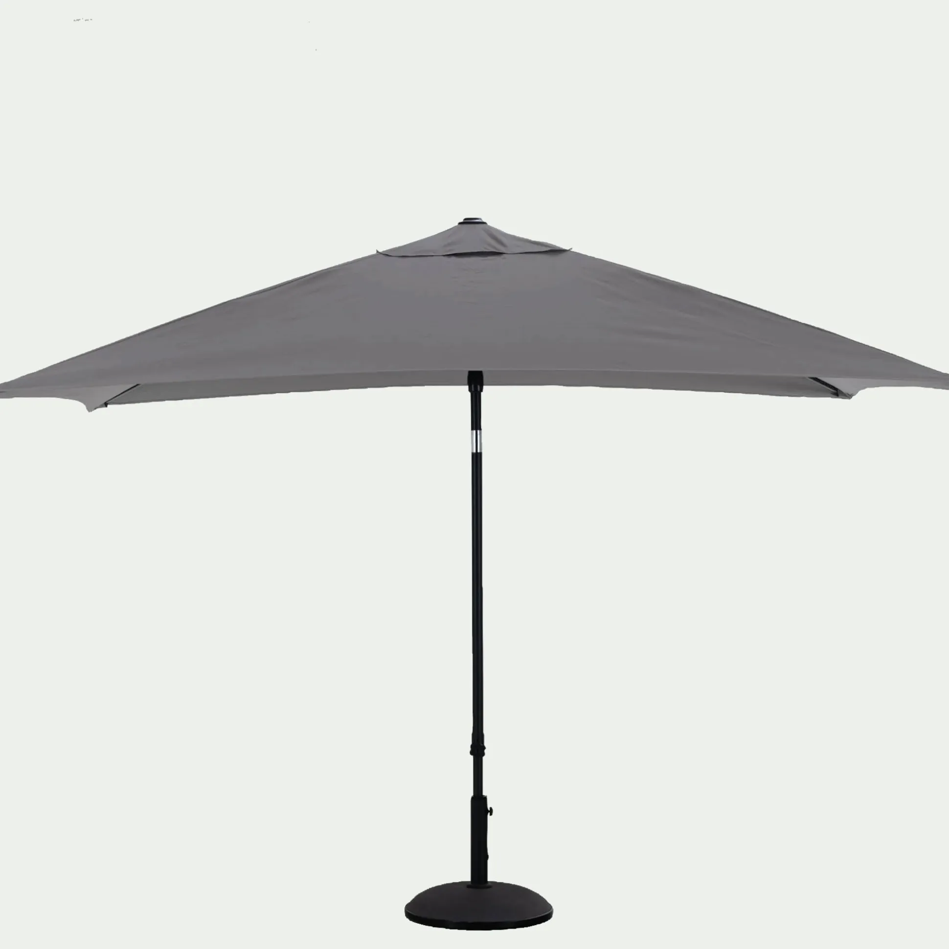 Parasol droit en tissu et métal 200x300cm - gris