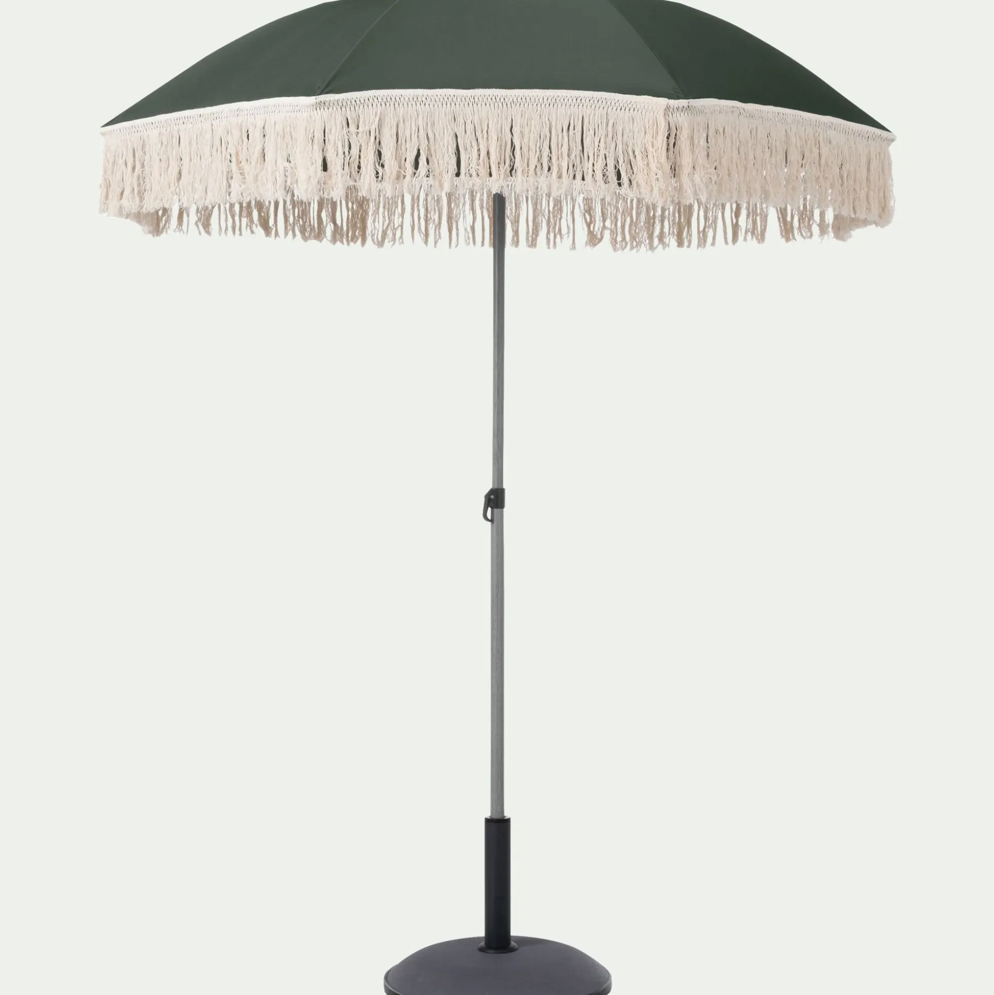 Parasol à franges D180cm - vert kaki