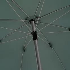 Parasol à franges et pied de parasol D180cm - vert kaki
