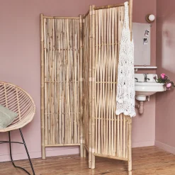 Paravent 3 volets en bambou - L139cm