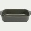 Petit plat à four individuel en céramique L30cm - vert cèdre