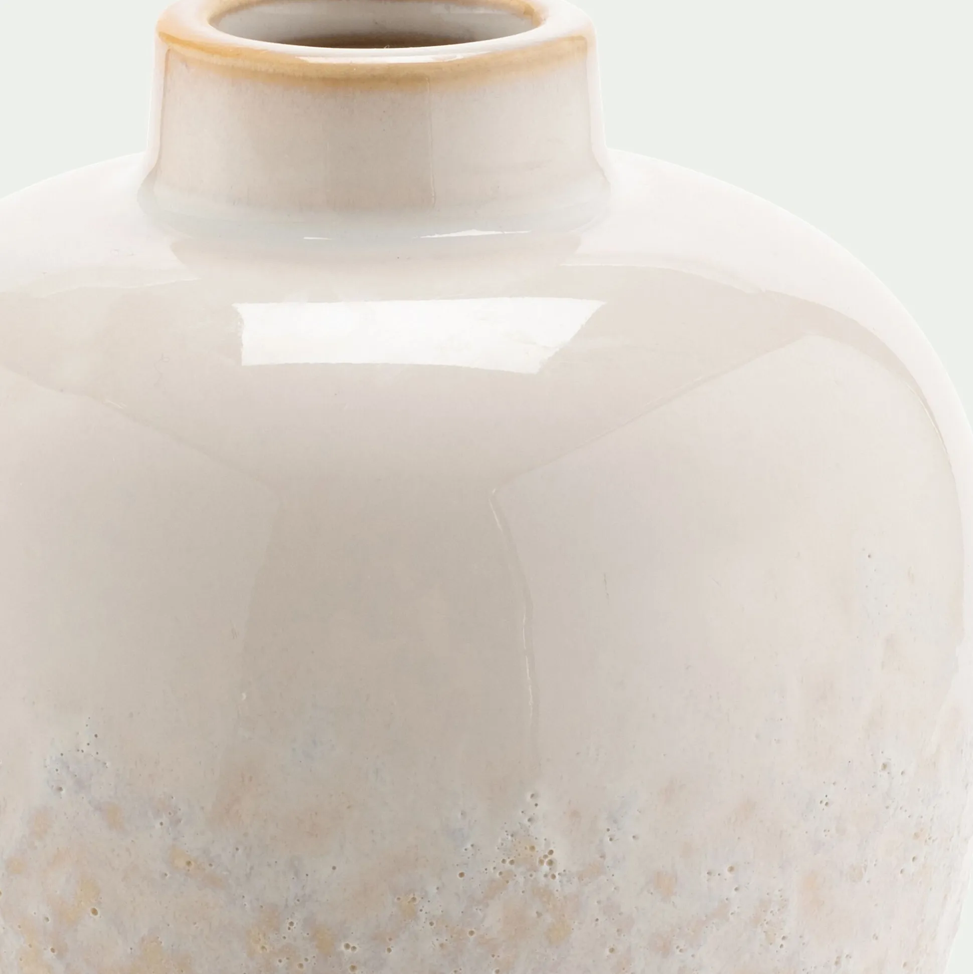 Petit vase en grès texturé H12,5 - blanc