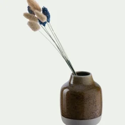 Petit vase en porcelaine H11cm - marron