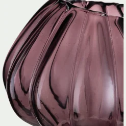 Petit vase en verre h12,3cm - violet