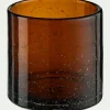 Photophore en verre bullé D10cm - brun rustrel