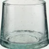 Photophore en verre bullé D6cm - transparent