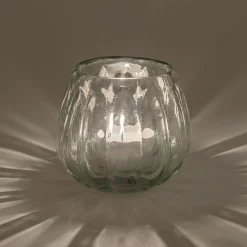 Photophore en verre D9cm - gris