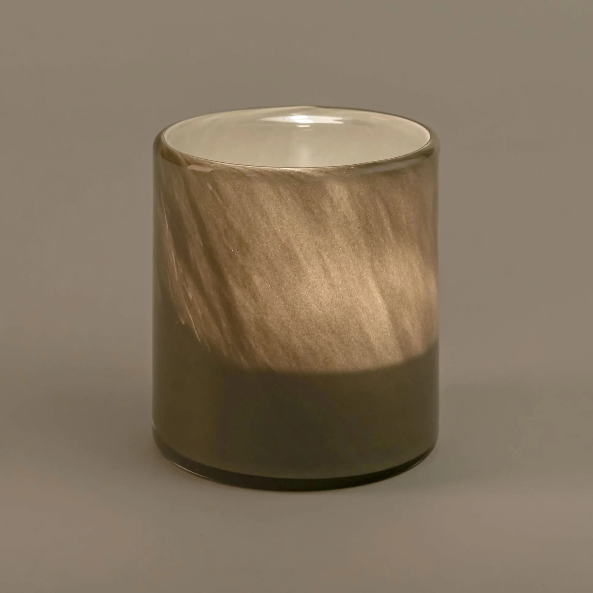 Photophore en verre D8xH8cm - vert