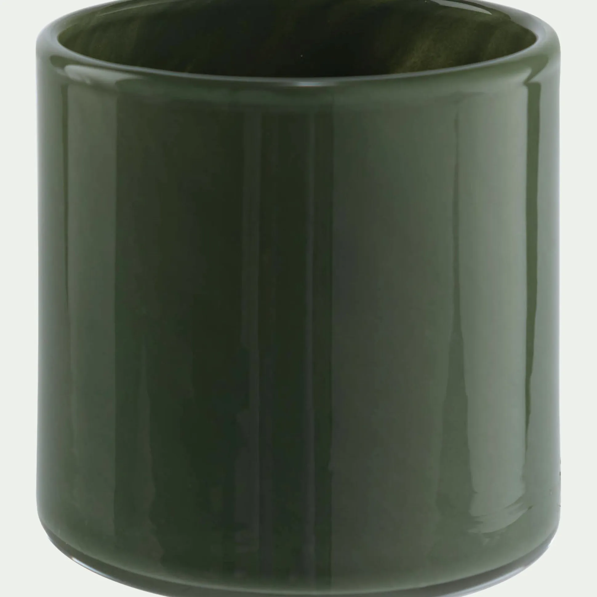 Photophore en verre D8xH8cm - vert