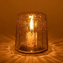 Photophore en verre H7cm - transparent
