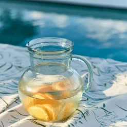 Pichet avec anse en verre recyclé 2,3 L - transparent
