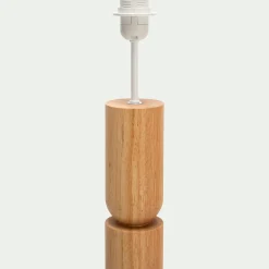 Pied de lampadaire en bois d'hévéa H152 cm - bois clair