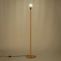 Pied de lampadaire en hévéa - bois clair H149cm