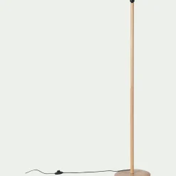 Pied de lampadaire en hévéa - bois clair H149cm
