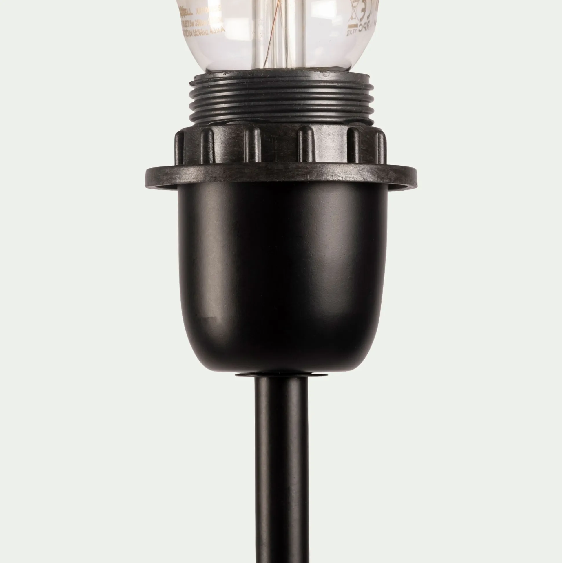 Pied de lampadaire en métal - H140cm noir