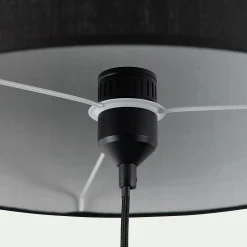Pied de lampadaire en métal - noir H146cm