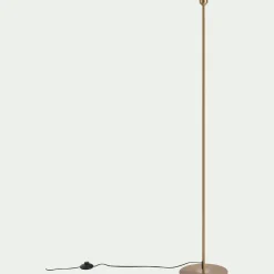 Pied de lampadaire électrifié en acier - doré H146cm