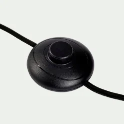 Pied de lampadaire électrifié en aluminium H162cm - noir