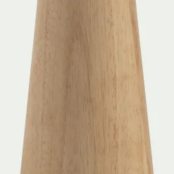 Pied de lampe électrifiée en bois d'hévéa H29cm - naturel