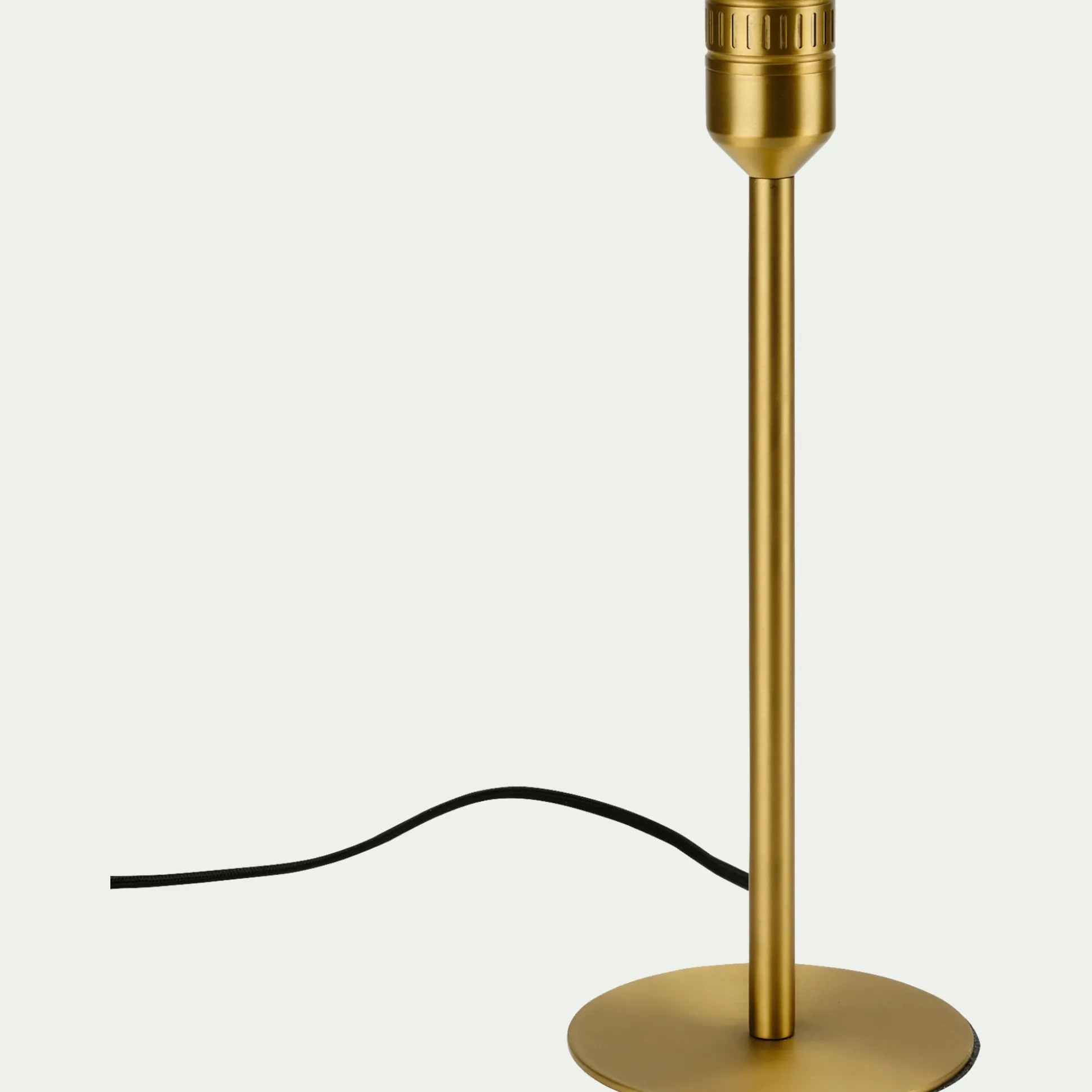 Pied de lampe électrifié en acier - doré H37,2cm