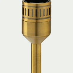 Pied de lampe électrifié en acier - doré H37,2cm