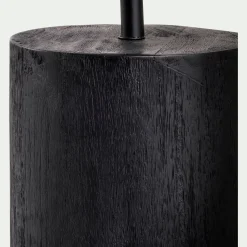 Pied de lampe électrifié en bois de manguier H76cm - naturel