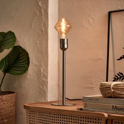 Pied de lampe à poser - gris argenté H37,2cm
