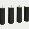 Pieds de sommier noirs H20 cm - jeu de 4