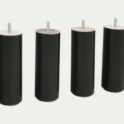 Pieds de sommier noirs H20 cm - jeu de 4