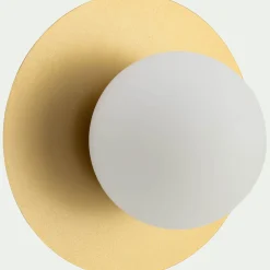 Plafonnier électrifié en acier D25cm - doré