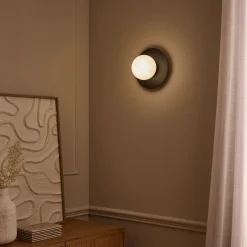 Plafonnier électrifié en acier D25cm - noir