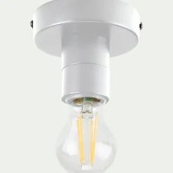 Plafonnier électrifié en métal D10cm - blanc
