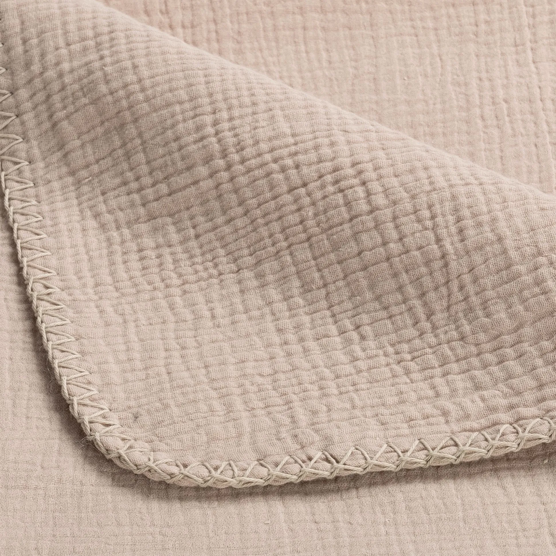 Plaid en gaze de coton - beige alpilles 130x170cm