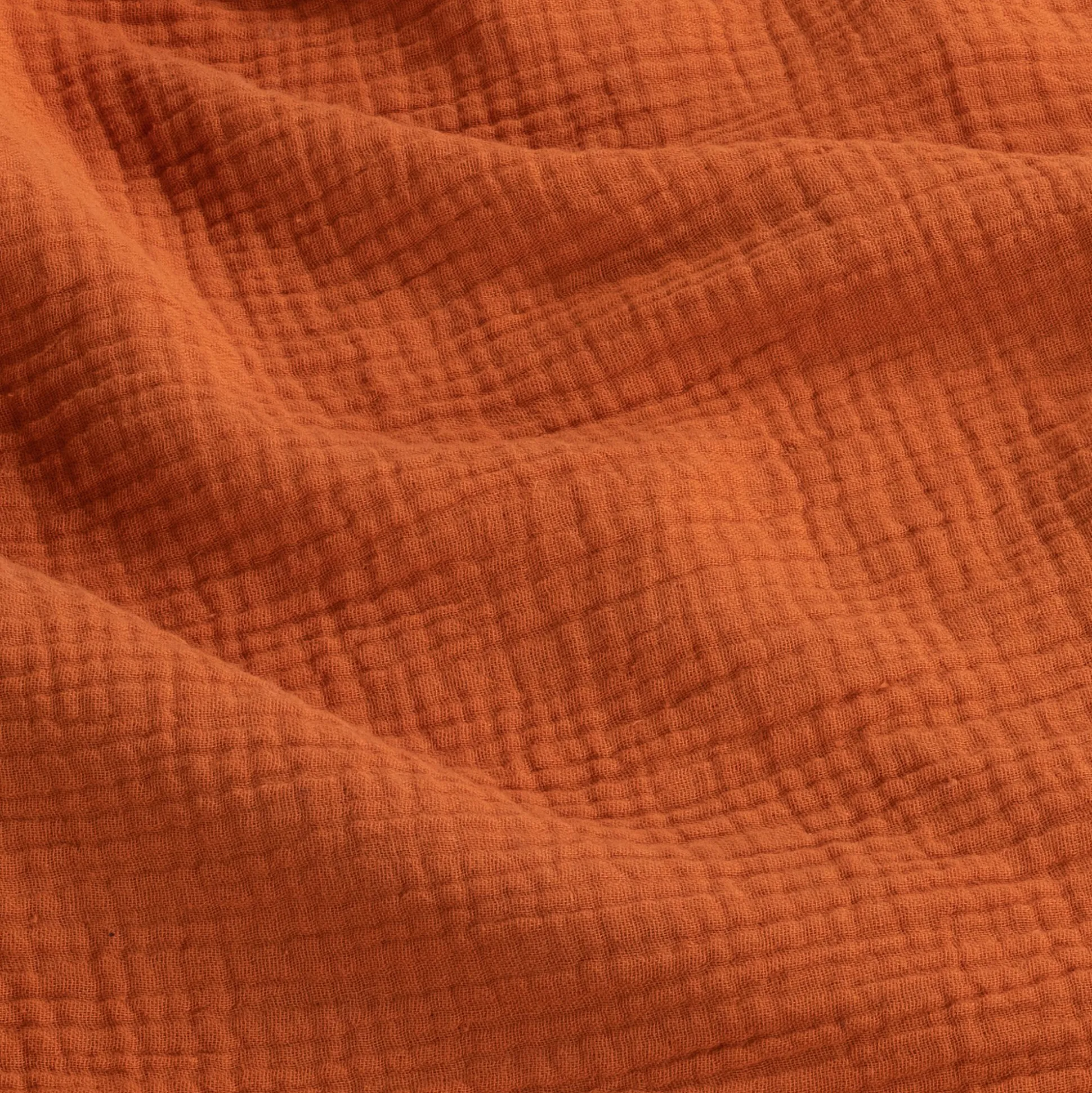 Plaid en gaze de coton - brun rustrel 130x170cm