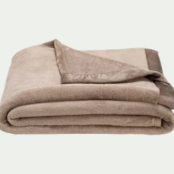 Plaid en polaire 130x170cm - beige