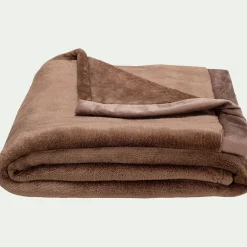 Plaid en polaire 130x170cm - marron