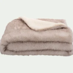 Plaid imitation fourrure 130x170cm - beige
