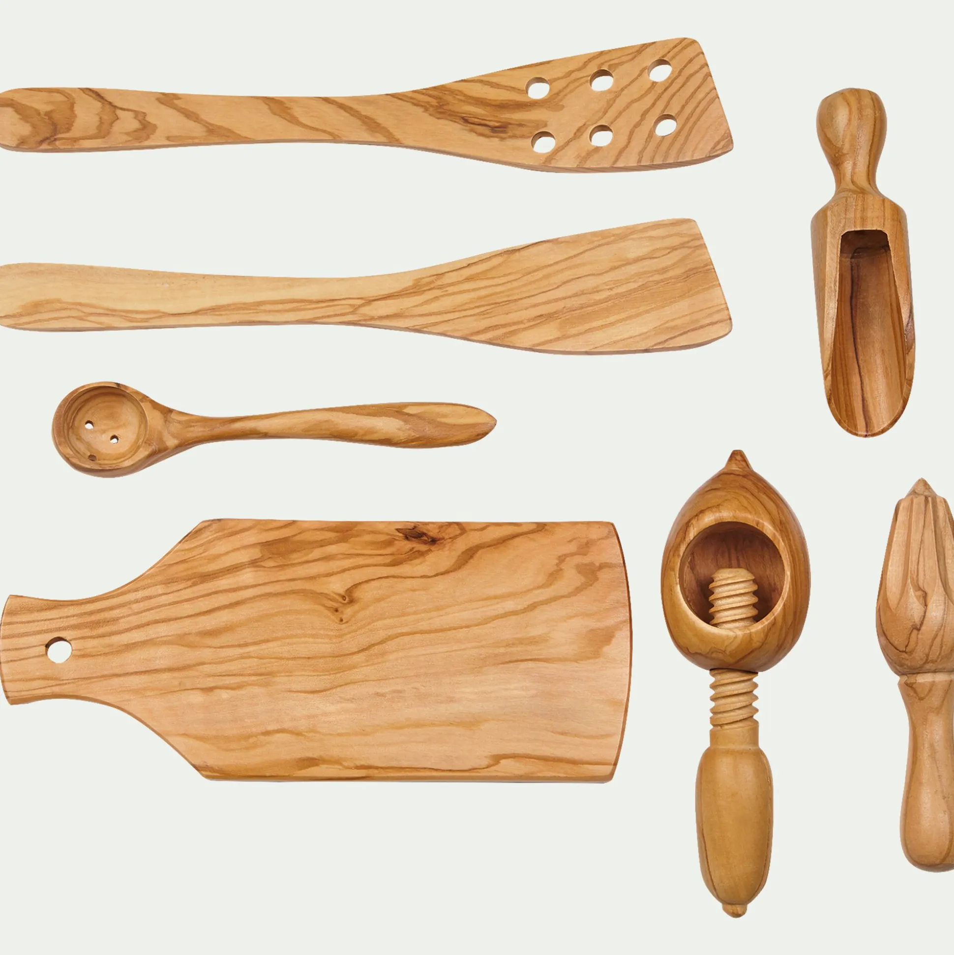 Planche à découper en bois d'olivier L25,5cm - bois clair
