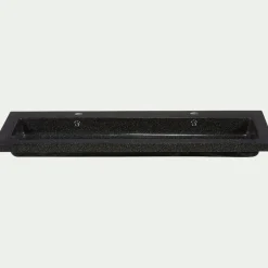 Plan vasque 120cm en terrazzo noir