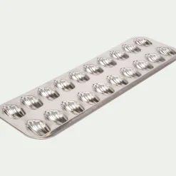 Plaque de cuisson pour 20 madeleines en fer - argenté