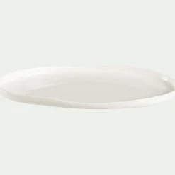 Plat de présentation en porcelaine L37cm - blanc