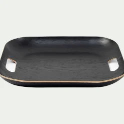 Plateau carré en bois L39xl39cm - noir