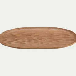 Plateau décoratif ovale en bois de saule 25x40cm - bois clair