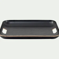 Plateau rectangle en bois L45xl36cm - noir