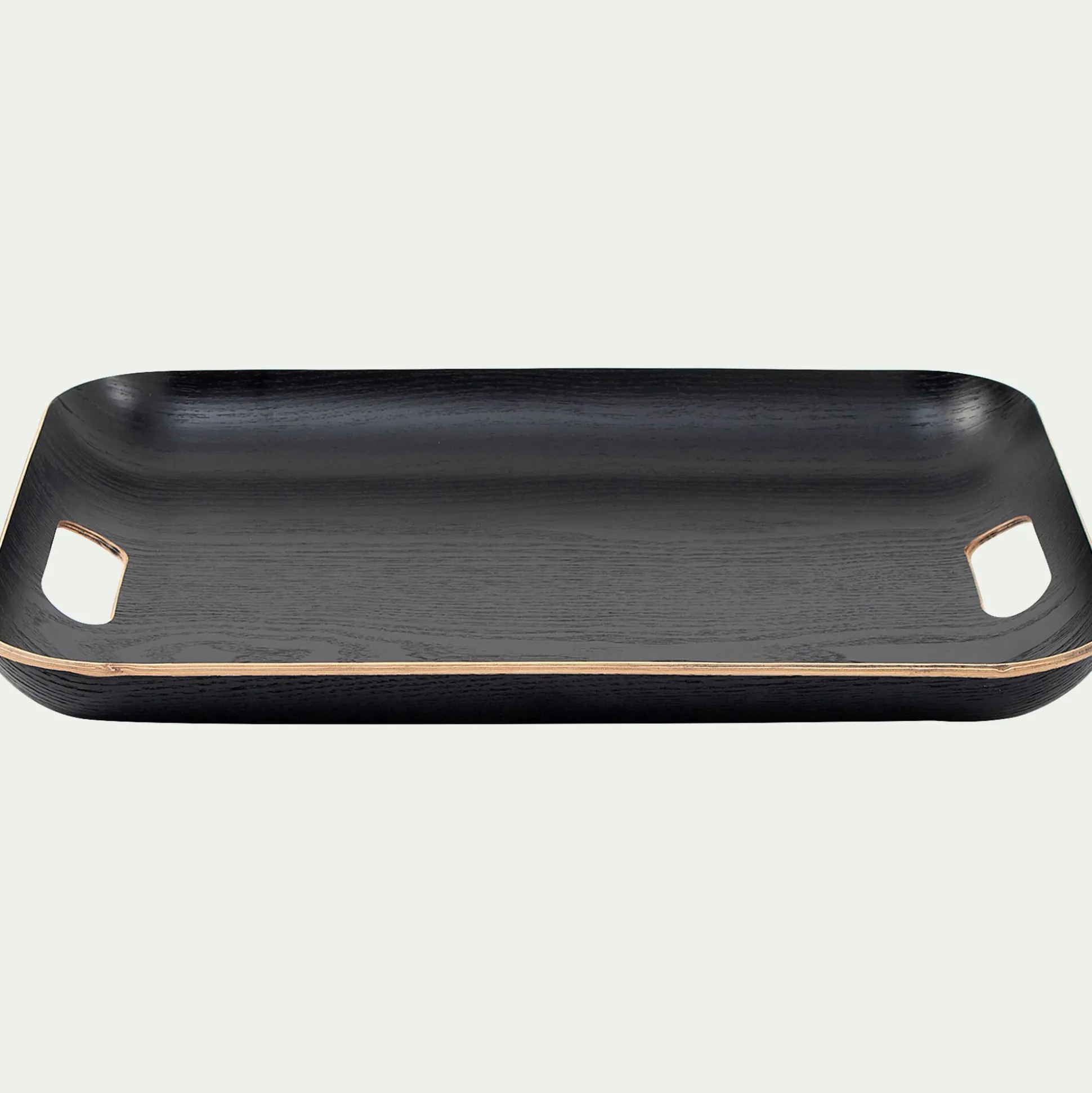 Plateau rectangle en bois L45xl36cm - noir