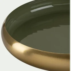 Plateau rond en fer D43cm - vert cèdre