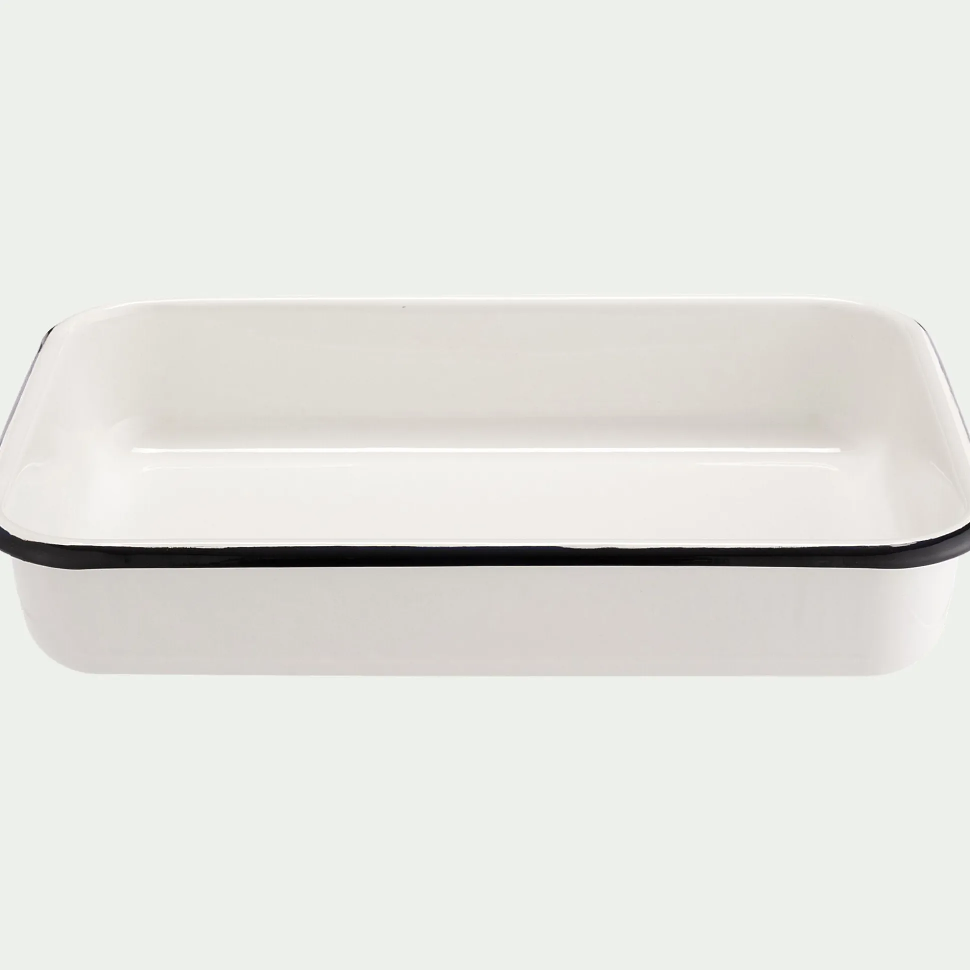 Plat à four rectangulaire en acier 25x35cm - blanc