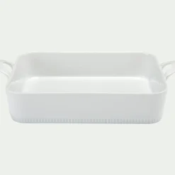 Plat à lasagnes en porcelaine - blanc